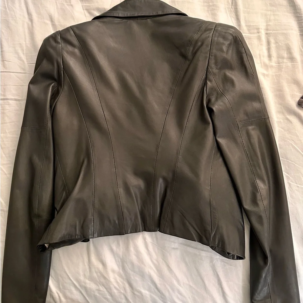 Guess black leather jacket. XS - Picture 6 of 12